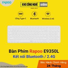 Bàn Phím Không Dây Rapoo E9350L - Trắng