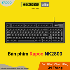 Bàn Phím Giả Cơ Rapoo NK2800  – Cảm giác phản hồi như phím Cơ