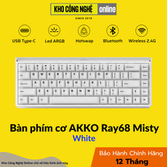 Bàn phím cơ AKKO Ray68 Misty White