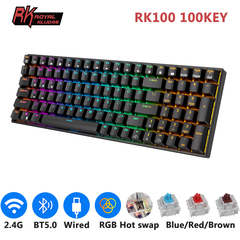 Bàn phím cơ Royal Kludge RK100 RGB Có 3 chế độ kết nối Bluetooth 5.0/ Wireless / Type C