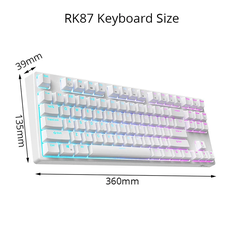 Bàn phím cơ Royal Kludge RK87 led RGB kết nối Bluetooth 5.0, Wireless 2.4G và Dây Type C