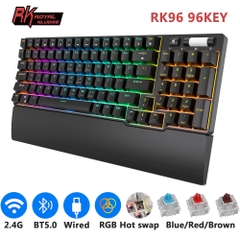 RK96 HOTSWAP - Bàn phím cơ không dây Royal Kludge RK96 kết nối 3 chế độ Bluetooth 5.0 | Wireless 2.4G | Type C