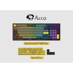 Bàn phím cơ AKKO PC98B Plus Black Gold (Multi-modes / Hotswap / RGB / Top mount) - Hàng Chính Hãng