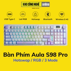 Bàn Phím Cơ AULA S98 Pro có Hotswap, Led RGB, Kết Nối 3 Mode