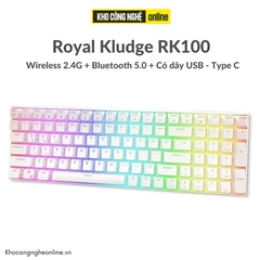 RK100 - Bàn phím cơ bluetooth không dây RK100 Led RGB có Hotswap (Bluetooth 5.0 / Wireless 2.4G / dây Type-c)