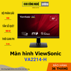 Màn Hình ViewSonic VA2214-H | 21.5inch, FHD, 100Hz, 4ms, IPS (Hàng Chính Hãng)