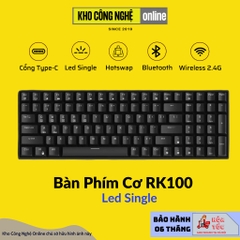 RK100 - Bàn phím cơ bluetooth không dây RK100 Led RGB có Hotswap (Bluetooth 5.0 / Wireless 2.4G / dây Type-c)