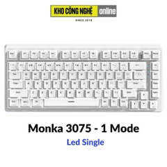 Bàn phím cơ Monka 3075 V2 Pro Mạch Xuôi (Led RGB, Kết Nối 3 Mode, Màn Hình LCD)
