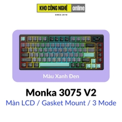 Monka 3075 V2 Pro - Bàn phím cơ Monka 3075 V2 Pro Mạch Xuôi (Led RGB, Kết Nối 3 Mode, Màn Hình LCD)