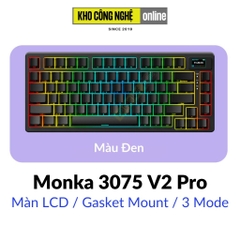 Monka 3075 V2 Pro - Bàn phím cơ Monka 3075 V2 Pro Mạch Xuôi (Led RGB, Kết Nối 3 Mode, Màn Hình LCD)