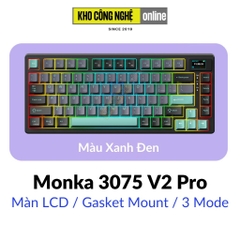 Monka 3075 V2 Pro - Bàn phím cơ Monka 3075 V2 Pro Mạch Xuôi (Led RGB, Kết Nối 3 Mode, Màn Hình LCD)
