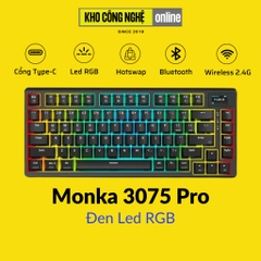 Monka 3075 V2 Pro - Bàn phím cơ Monka 3075 V2 Pro Mạch Xuôi (Led RGB, Kết Nối 3 Mode, Màn Hình LCD)