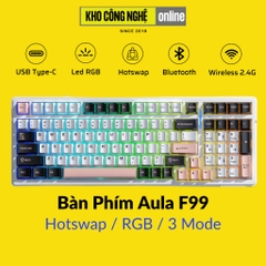 AULA F99 - Bàn Phím Cơ AULA F99 có Hotswap, Led RGB, Kết Nối 3 Mode