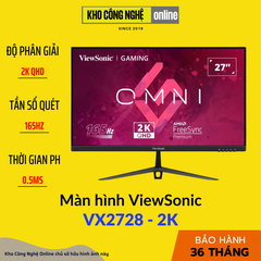 Màn hình Gaming ViewSonic VX2728-2K 27 inch, 2K, 165Hz, Fast IPS
