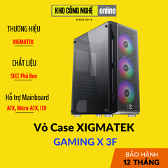 Vỏ Case Máy Tính XIGMATEK GAMING X 3F (EN49899) - GAMING ATX, KÈM 03 FAN XIGMATEK K20F