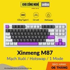 Bàn Phím Cơ Xinmeng M87 Không Dây, Mạch Xuôi, Kết Nối 3 Modes