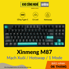 Bàn Phím Cơ Xinmeng M87 Không Dây, Mạch Xuôi, Kết Nối 3 Modes