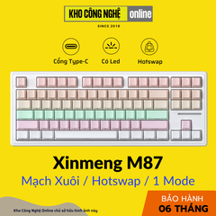 Bàn Phím Cơ Xinmeng M87 Không Dây, Mạch Xuôi, Kết Nối 3 Modes