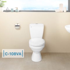 Bồn cầu 2 khối INAX C-108VAN xả nhấn nắp êm - C108VAN