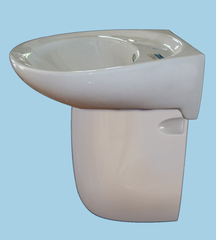 Lavabo chậu rửa mặt Thiên Thanh LT04 treo tường + chân