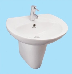 Lavabo chậu rửa mặt Thiên Thanh LT35 treo tường + chân