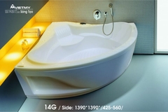 Bồn tắm góc Việt Mỹ 14G dài 1m39