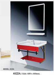 Lavabo kính Việt Mỹ 6122A kèm gương