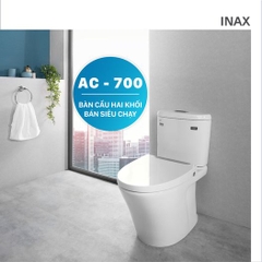 x Bồn cầu 2 khối INAX AC-700VAN/BW1 xả nhấn Aqua Ceramic - AC700VAN