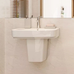 Lavabo chậu rửa mặt Viglacera CD58 treo tường kèm chân