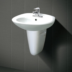 Lavabo chậu rửa mặt Inax L-284V treo tường + chân ngắn