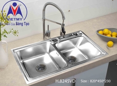 Chậu rửa chén Việt Mỹ H.8245VD Inox 201