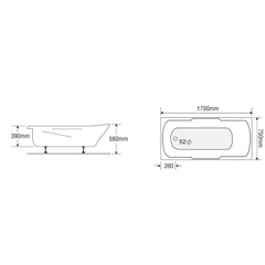 Bồn tắm dài Euroca EU5-1775