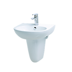 Lavabo chậu rửa mặt Caesar L2152 treo tường + chân