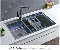 Chậu rửa chén Việt Mỹ ND.11048A Inox 304 phủ nano