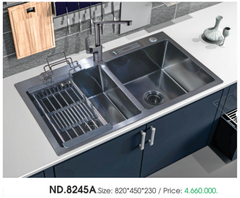 Chậu rửa chén Việt Mỹ ND.8245A Inox 304 phủ nano