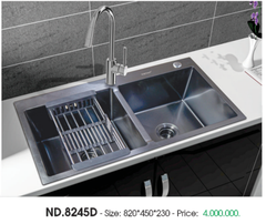 Chậu rửa chén Việt Mỹ ND.8245D Inox 304 phủ nano