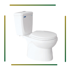 Bồn cầu 2 khối Thiên Thanh Waves + Lavabo LT04 nắp êm