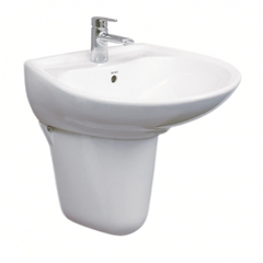 Lavabo chậu rửa mặt Toto LHT300CR treo tường chân ngắn