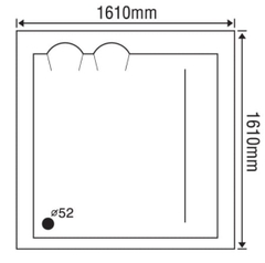 Bồn tắm đôi Euroca EU1-1616 dài 1m6