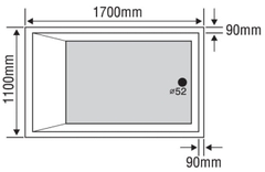 Bồn tắm đôi Euroca EU1-1711 dài 1m7