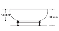 Bồn tắm Oval Euroca EU0-1680 dài 1m6