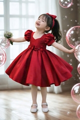 dark-red-baby-girl-dress-christmas-toddler-dress-satin-bow-party-dress-flower-gi
