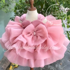 dusty-rose-tutu-dress-organza-dress-for-baby-girl-infant-girl-party-fluffy-dress