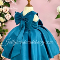 round-neck-cap-sleeve-dress-with-bow-front-detail-in-royal-blue-satin-midi-dress
