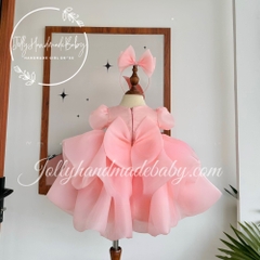beaded-short-sleeve-pleated-dress-with-flower-applique-in-pink-round-neck-organz