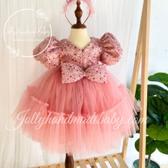 exclusive-short-sleeve-sequin-bodice-dress-in-pink-with-bow-detail-ruffle-tulle-