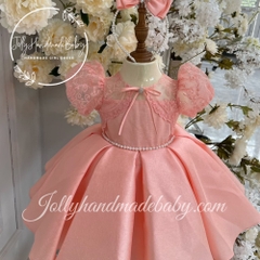 sand-pink-dress-birthday-wear-outfit-gift-for-baby-girls-short-sleeve-dress
