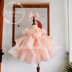 beaded-short-sleeve-pleated-dress-with-flower-applique-in-pearl-pink-round-neck-