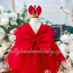 short-sleeve-mesh-neck-dress-with-cut-out-v-back-in-red-tulle-midi-dress-for-bab