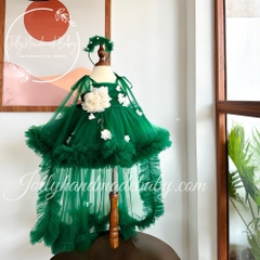 green-flower-girl-dress-with-baby-girl-heaband-boho-wedding-little-bridesmaid-dr